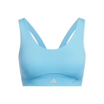 Adidas ALL ME LUXE MEDIUM-SUPPORT BRA Sports Underwear Women's Half Blue