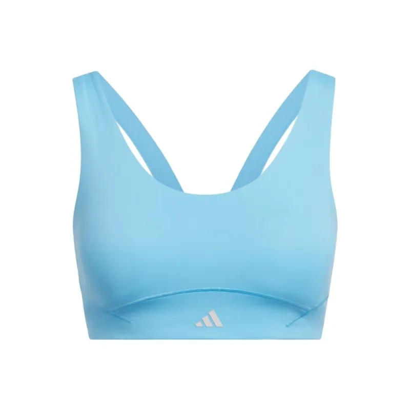 Adidas ALL ME LUXE MEDIUM-SUPPORT BRA Sports Underwear Women's Half Blue-0