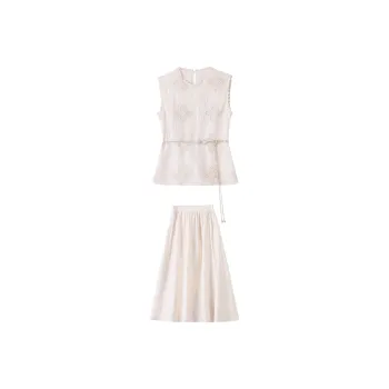 Mapping Skirt Set Women's Apricot