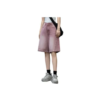 You Cow Me Pants Denim Shorts Women's Dark Plum Sauce