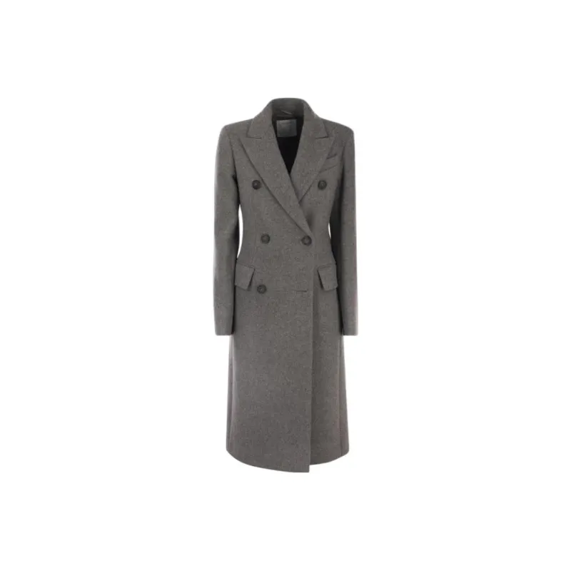 SportMax Double-Breasted Long-Sleeved Coat-0