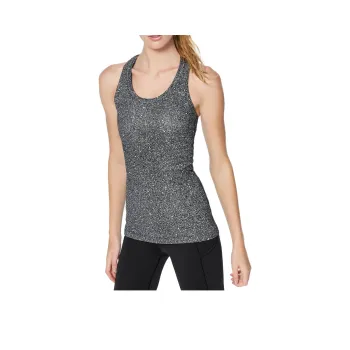 Lululemon Cool Racerback Sport Vests Women's Black/White Snowflake
