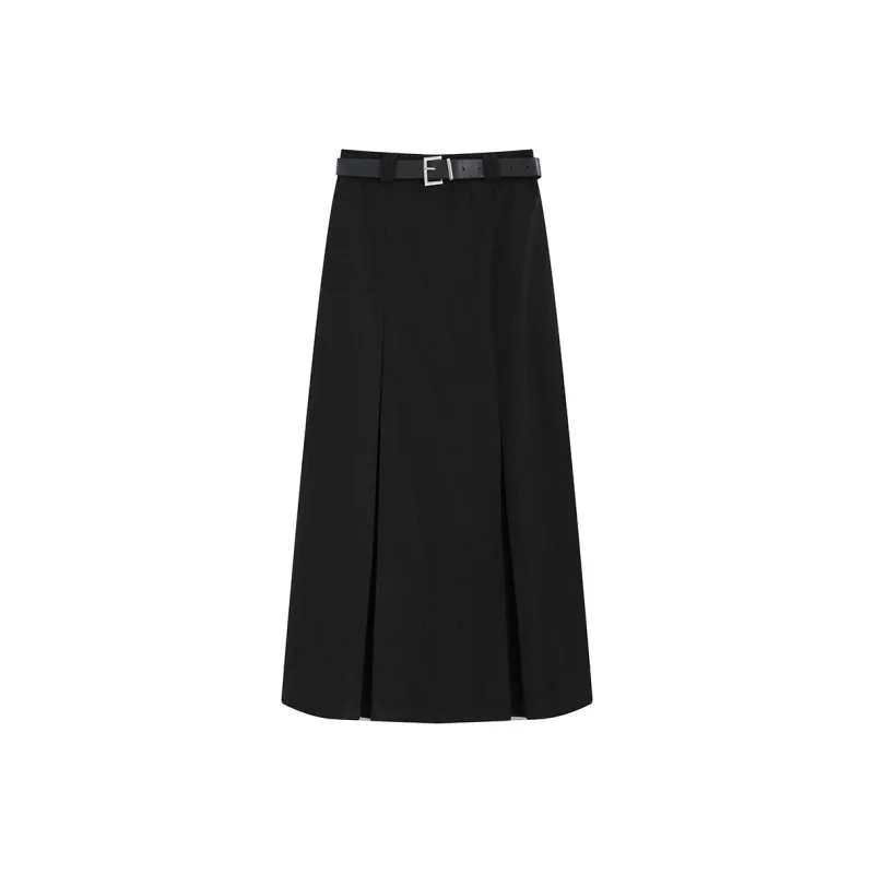 Garbege Casual Long Skirts Women's Black-3