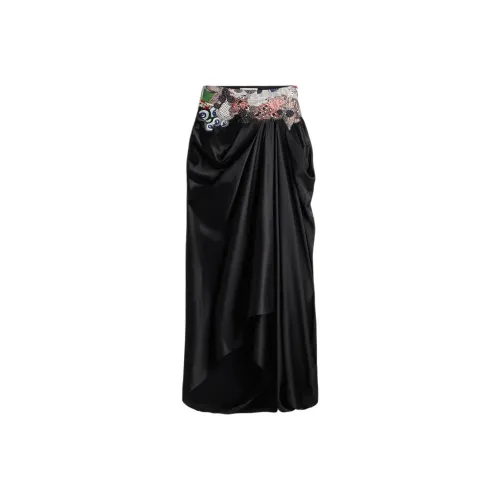 H&M ANAMIKA KHANNA Collaboration Casual Long Skirts Women's Black