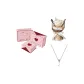 Champagne Rose+Silver Necklace