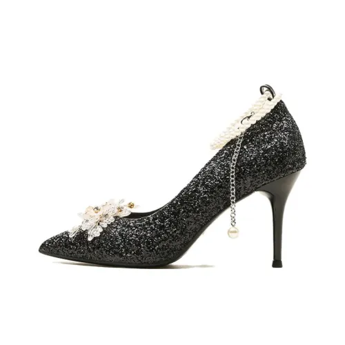 City camel High Heels Women's Champagne, Silver, Black