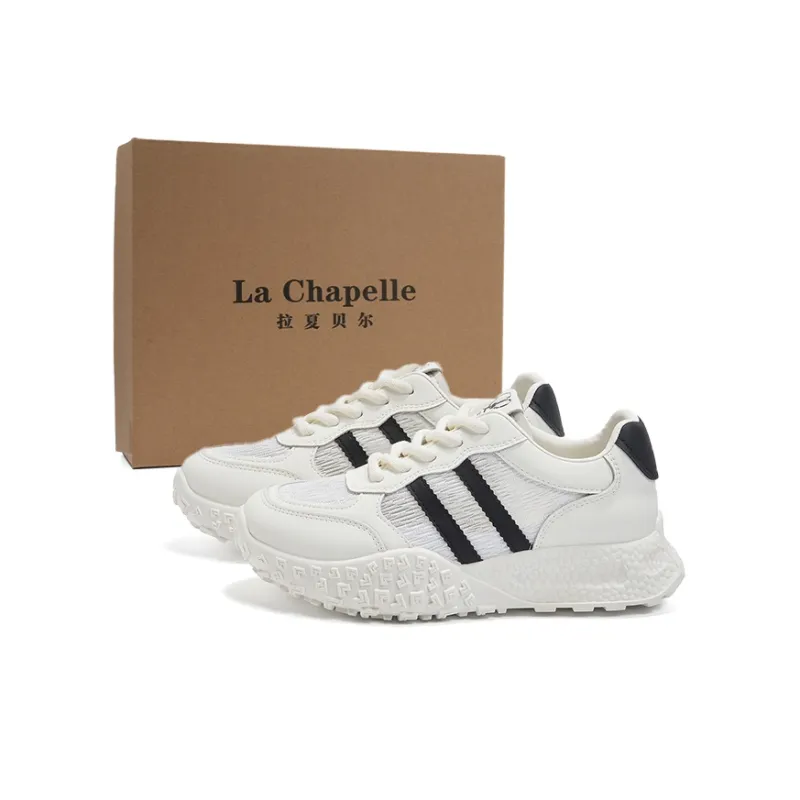 La Chapelle Slip Resistant, Abrasion Resistant, Breathable, Lightweight Low Top Casual Shoes Women's White Black-2