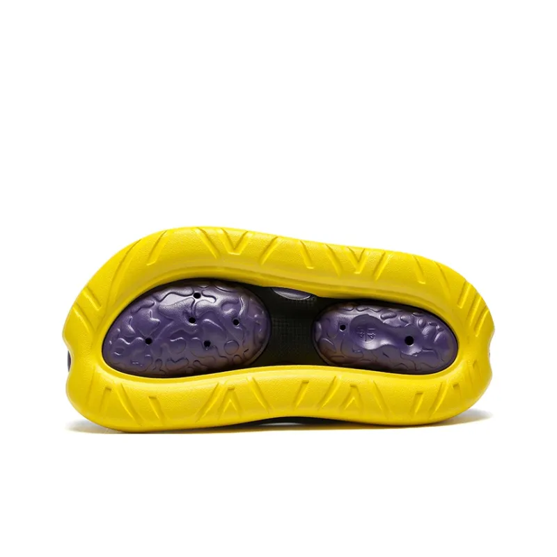 Cool Mamba Series EVA Cut Out Slip Resistant Massage Cushioning Slide Slippers Men's Lakers Purple-5