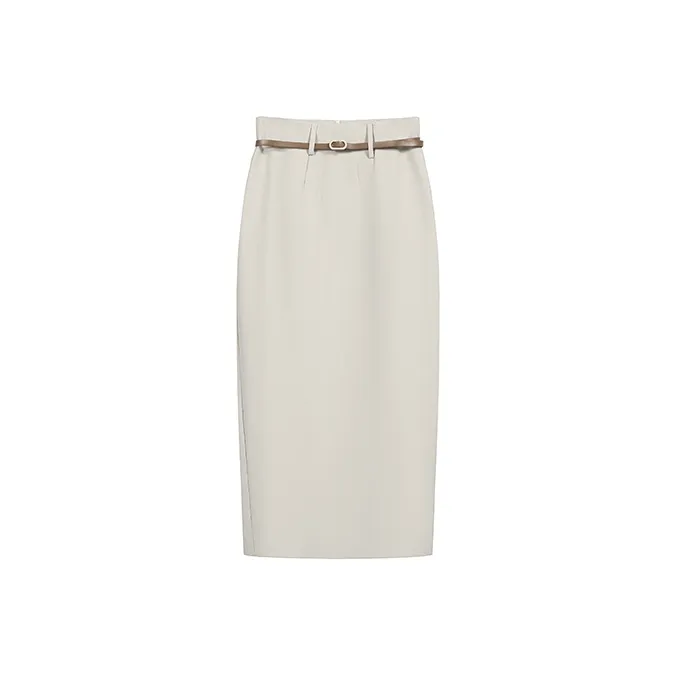 BDGU Casual Long Skirt Women's White-0
