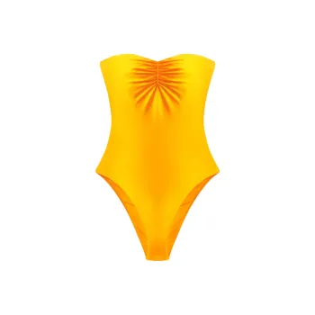 Khy FW24 DROP 010 Strapless Ruched One Piece One-piece Swimsuit Women's Tangerine/Saffron