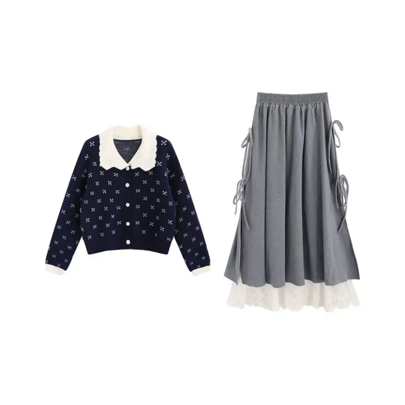 PUREIDOL Two Piece Skirt Sets Women's-0