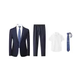 Black (Includes Premium Short-Sleeved Shirt+Refined Tie)