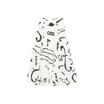 Alysi Graphic Printed Midi Skirt