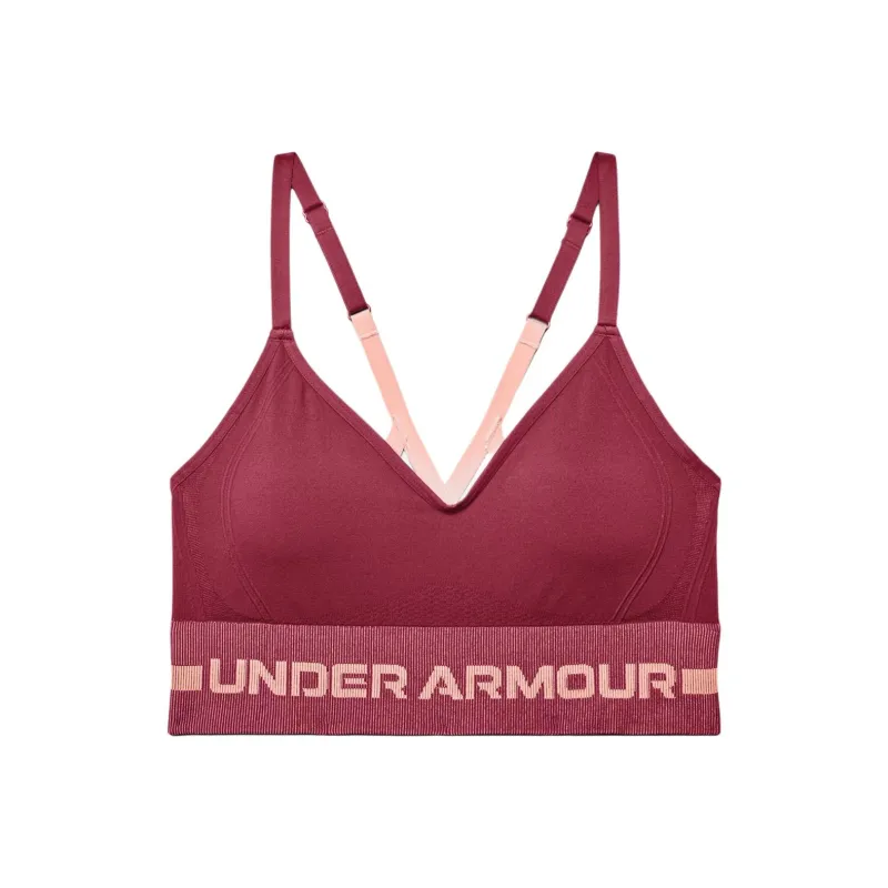Under Armour Seamless Low Long Sports Bra Sports Underwear Women's Pink Beach-0