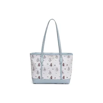 TOUTSEUL YOLO PU Tote Bag, Shopping Bag, Shoulder Bag Women's Sky Blue/Pink