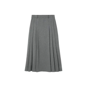 3COLOUR Casual Long Skirt Women's Elephant Gray