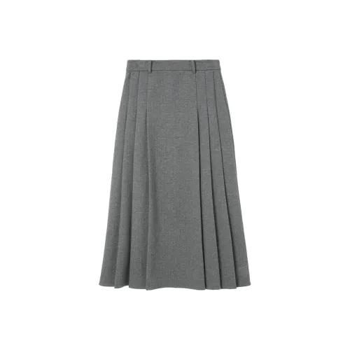 3COLOUR Casual Long Skirt Women's Elephant Gray
