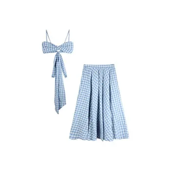 Udon House Skirt Set Women's Blue
