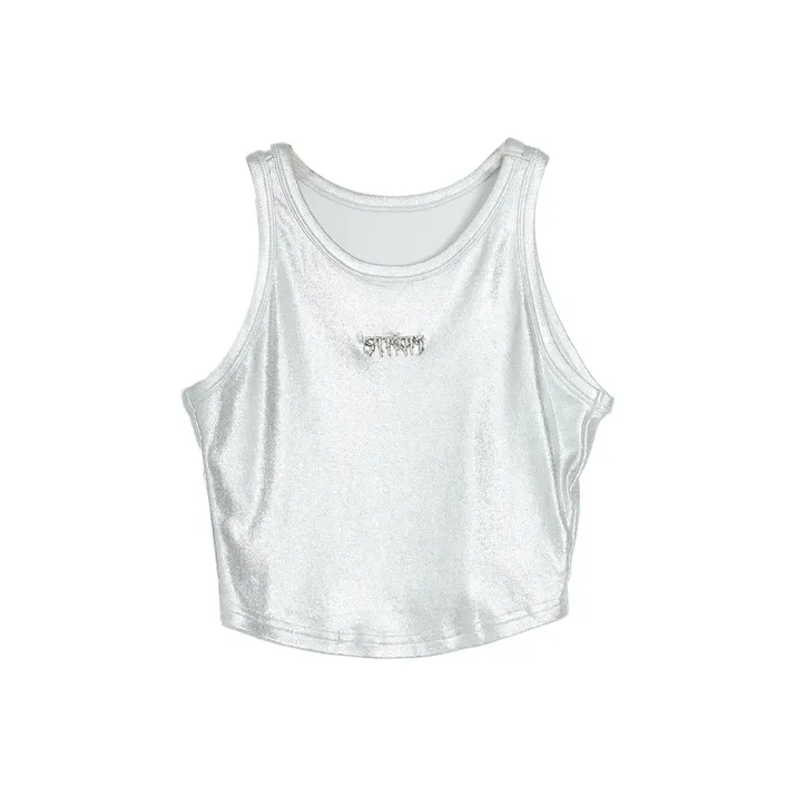 SETIROM Tank Tops Women's Silver-0
