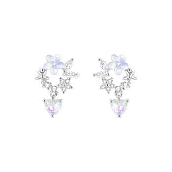 LISM S925 Silver Stud Earrings Women's
