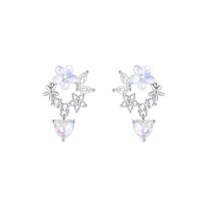 LISM S925 Silver Stud Earrings Women's-0