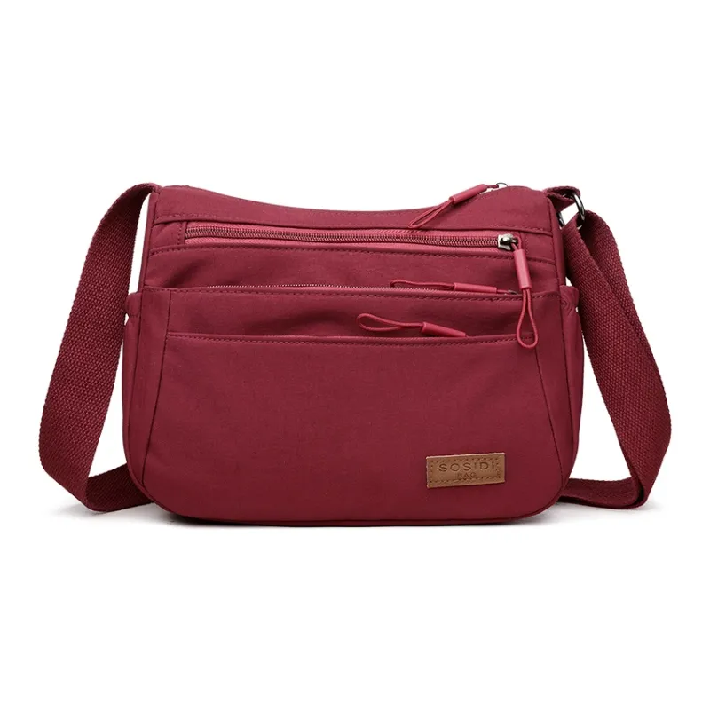 TOUTSEUL YOLO Nylon Fabric Shoulder Bag Women's Ecru/Burgundy/Gray/Black-2