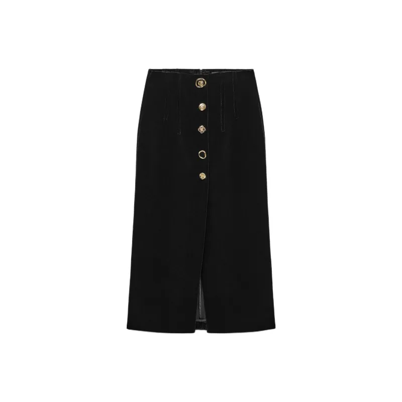 ZARA ZW Series Casual Long Skirts Women's Black-0