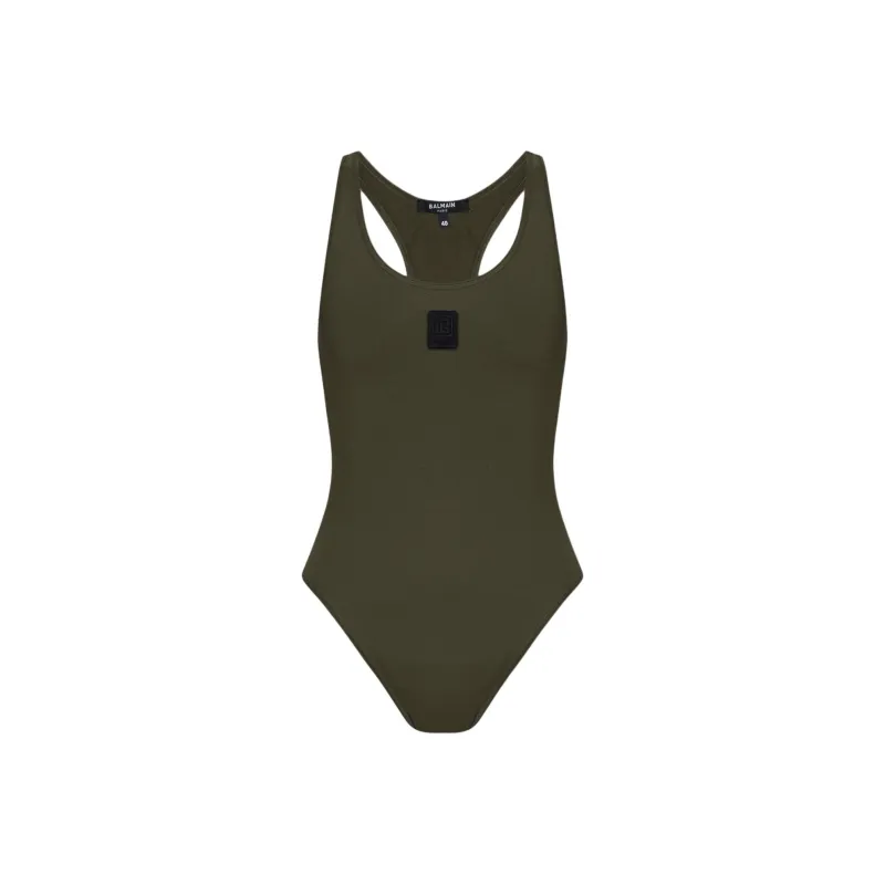 BALMAIN Logo Patch One Piece Swimsuit-0