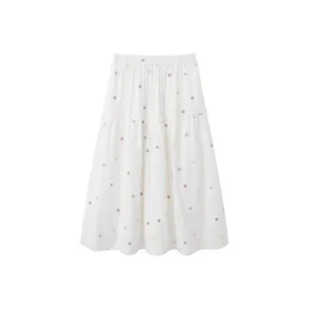 PLAY BUSH Casual Long Skirt Women's Multicolored Flowers