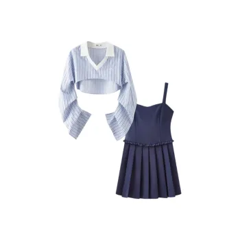 Three Blessings Skirt Set Women's Royal Blue
