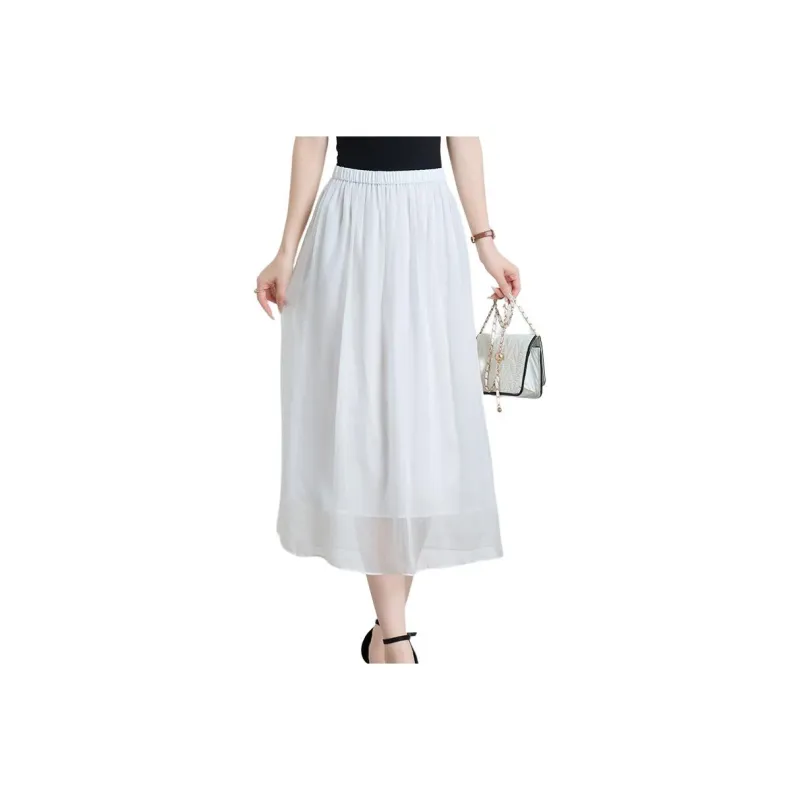 Yi Mengyuan Silk Casual Long Skirt Women's-2