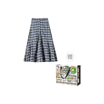 ZVJH Casual Long Skirts Women's Blue