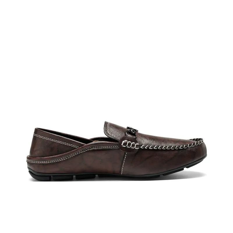 BAGE Gommino Loafers Unisex Brown-8