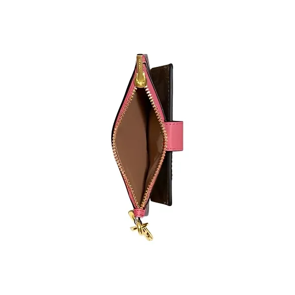 COACH Card Case Coin Purses Card Holders Mini Women's Brown & Watermelon-1
