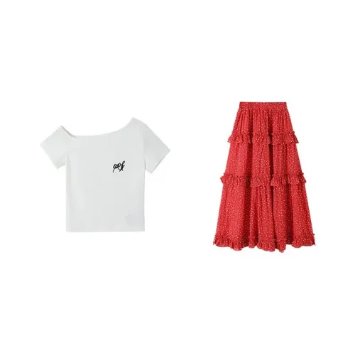 Udon House Two Piece Skirt Sets Women
s