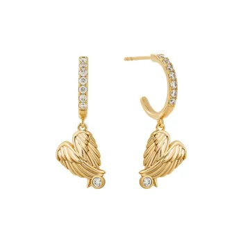 Amber Lollipop Flying Feather Series S925 Silver Earrings Women's