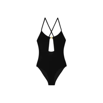 CELINE Triomphe Swimsuit In Matte Jersey