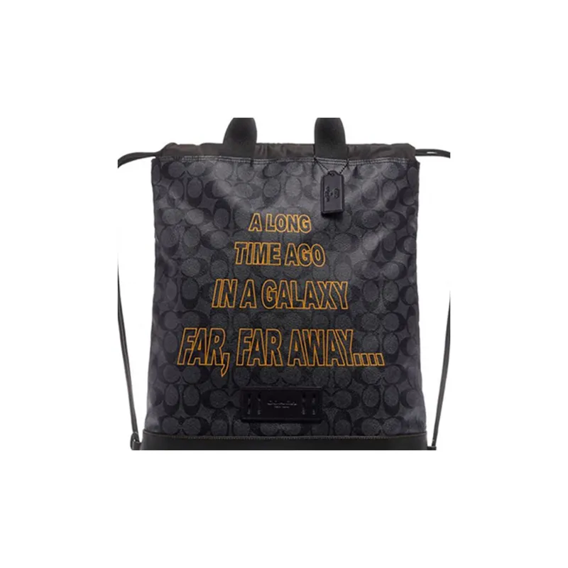COACH Star Wars Xingji Battle Collaboration Terrain Smooth Finish Leather Backpack Men's Black-2