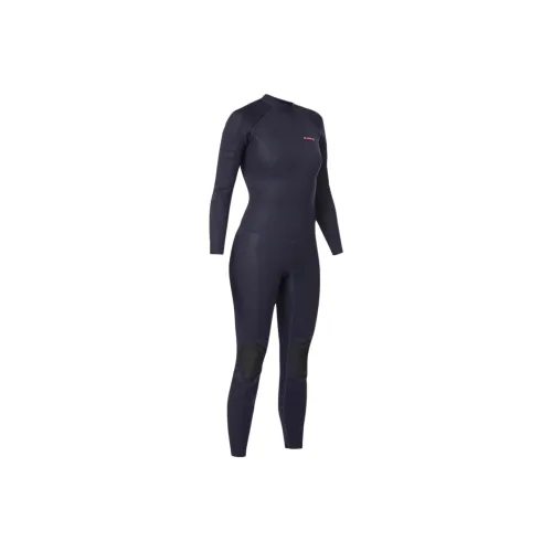DECATHLON OLAIAN100 Collection SURF Wetsuit Women's Dark Navy Blue/Coral Pink