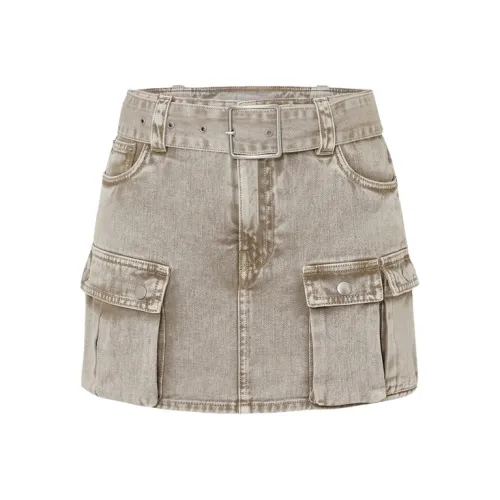 MOCO Denim Shorts Women's Gravel Color