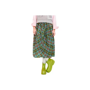 Coolhut Casual Long Skirt Women's Plaid