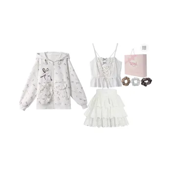 SNBL Skirt Set Lamb Pudding Women's Coat+Skirt+Camisole