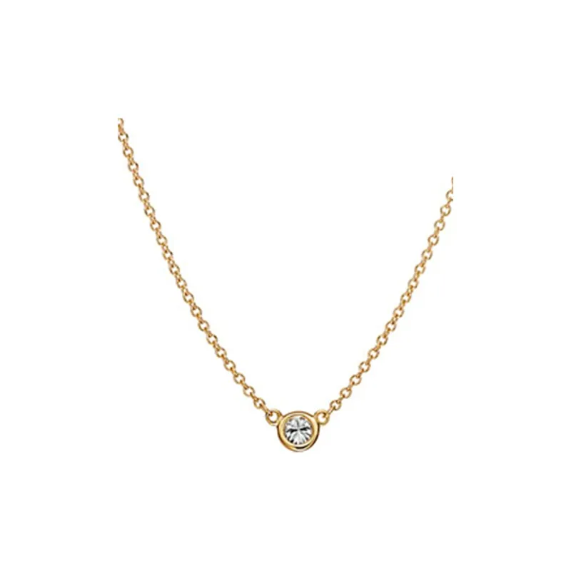 TIFFANY & CO. 2010s 18kt Rose Gold By The Yard Diamond Necklace-2