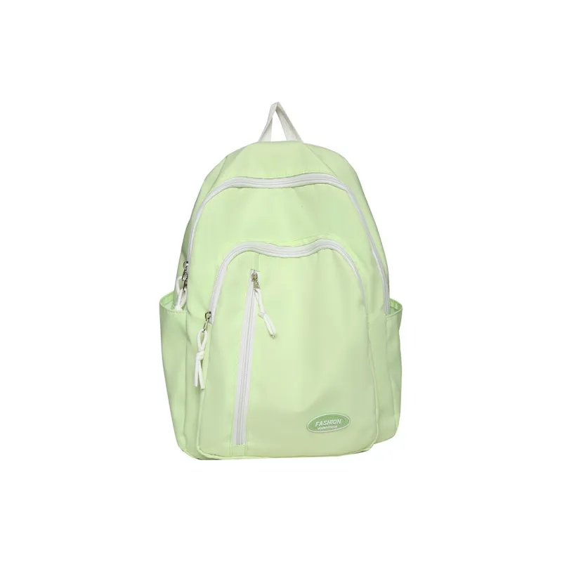 Yalu Nylon Backpack Unisex White/Black/Yellow/Green-21