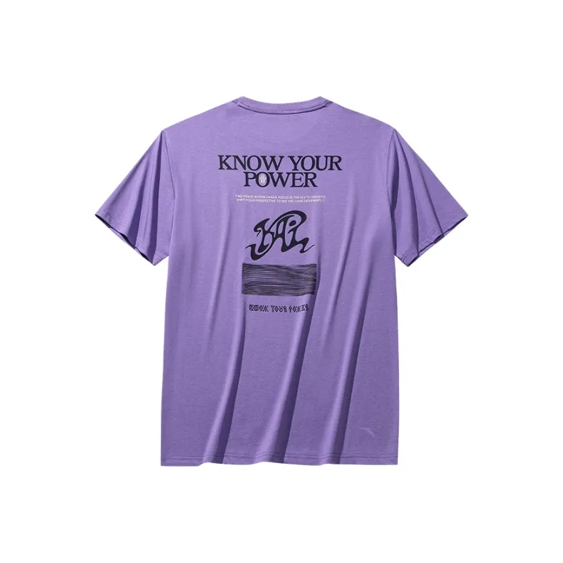 Anta Basketball Collection Irving Collection T Shirt Unisex Bellflower Purple-1