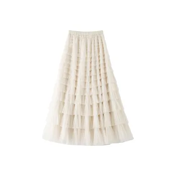 BANANA BABY Casual Long Skirts Women's Ecru