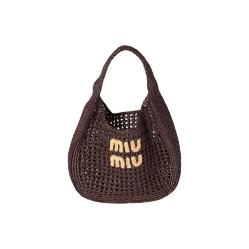 MIU MIU Viscose Handbag Women's Cocoa Brown