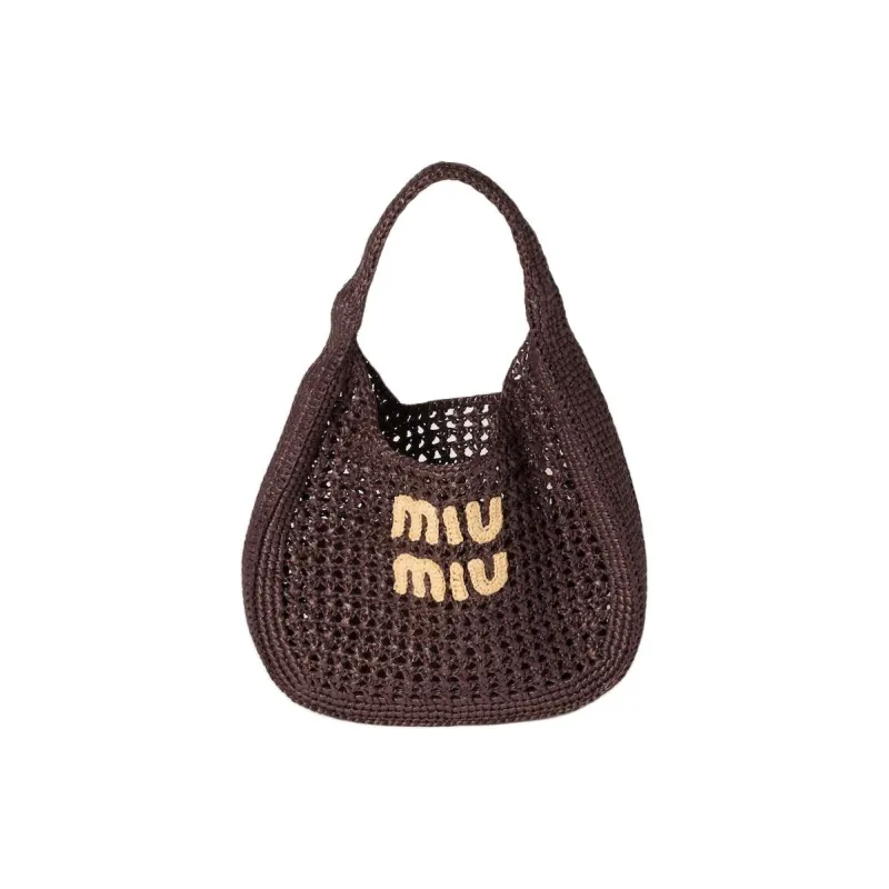 MIU MIU Viscose Handbag Women's Cocoa Brown-0