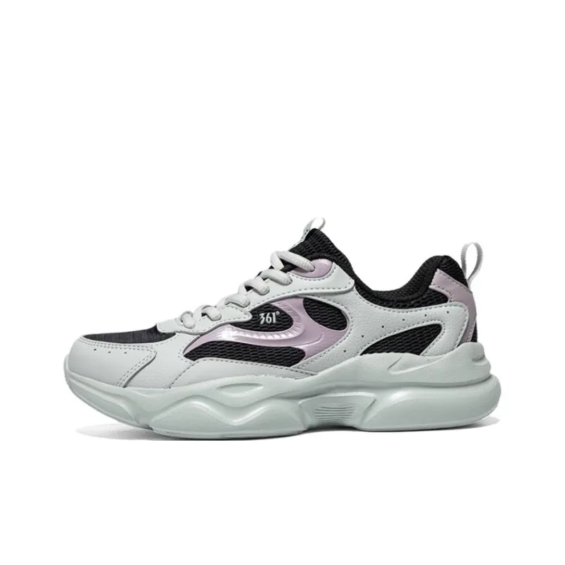 361° Abrasion Resistant, Lightweight, And Breathable Low Top Casual Shoes Women's Gray Black Purple-0