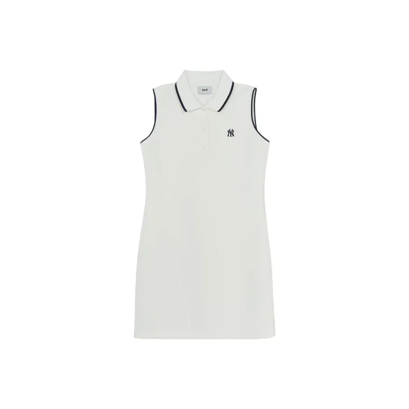 MLB Preppy Style Collection New York Yankees 25SS Sleeveless Dress Women's White-0